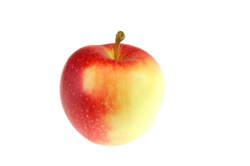 close up on red apple isolated on white background