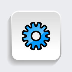 Setting icon with trendy filled line style icon for web, logo, app, UI design. isolated on white background. vector illustration eps 10