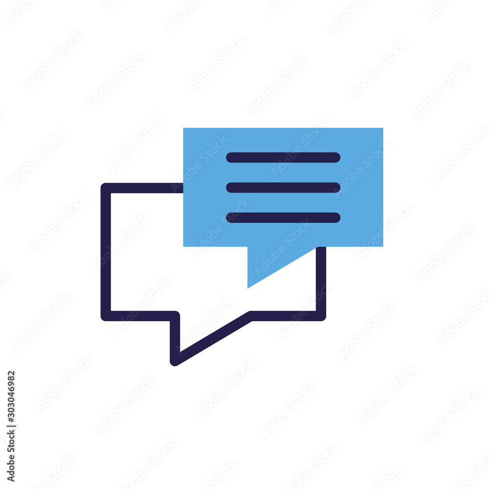 Sticker speech bubble on white background