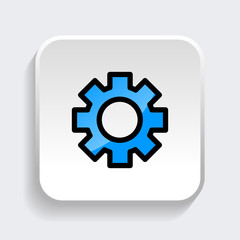 Setting icon with trendy filled line style icon for web, logo, app, UI design. isolated on white background. vector illustration eps 10