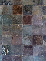 Gray natural stone as wall finishing