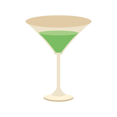martini cocktail icon, flat design