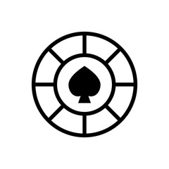 Casino poker chip icon vector