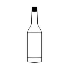 beer bottle icon, flat design