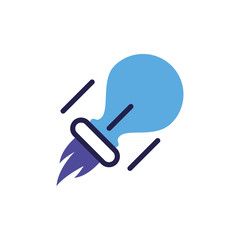 light bulb off in white background