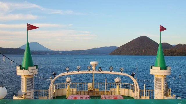 A view of a lake from a cruise