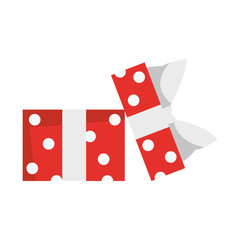 opened gift box icon, flat design