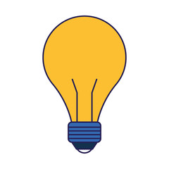 light bulb icon, flat design