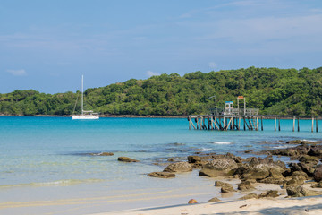 Beautiful amazing beach Bang-Bao Bay in Koh kood Island, Thailand
