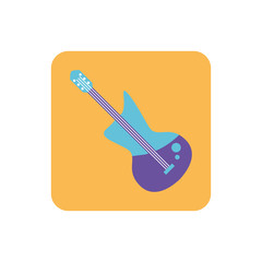 musical instrument electric guitar on white background