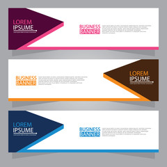 Naklejka premium Vector abstract design web banner template. Web Design Elements - Header Design. Abstract geometric web banner template on grey background.Modern banner.