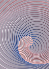 Fractal futuristic abstract poster. Radial lines. 3D illustration. Hypnotic optical vortex. Bright blue pink backdrop. Neon flare. Abstract radial lines geometric background. 