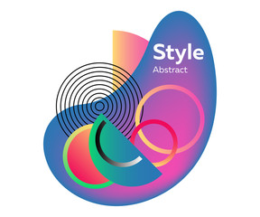 Geometric abstract symbol template. Creative dynamical shapes