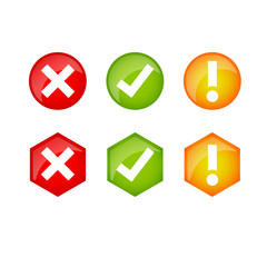 No Okay and exclamation mark buttons