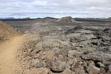 Trail through lava