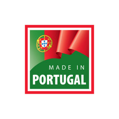 Portugal flag, vector illustration on a white background