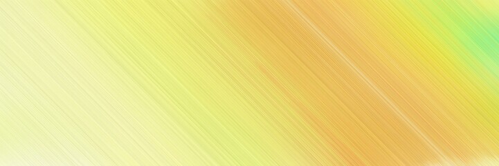 abstract colorful horizontal advertising banner background with diagonal lines and khaki, pale golden rod and light green colors and space for text and image