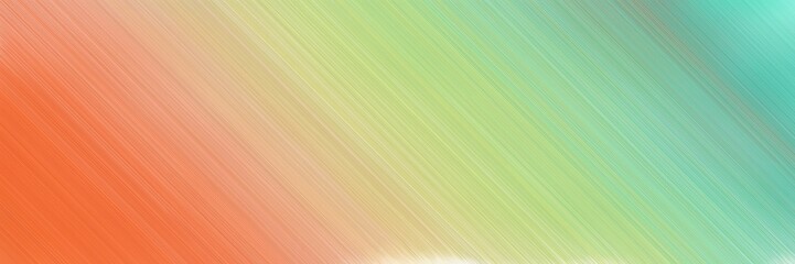 horizontal background web site banner with tan, medium aqua marine and coral colors and space for text and image