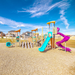 Square Kids entertainment area with slides and equipment