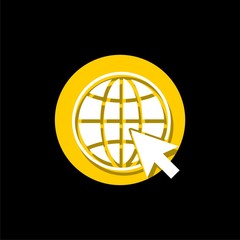World wide icon isolated on black background