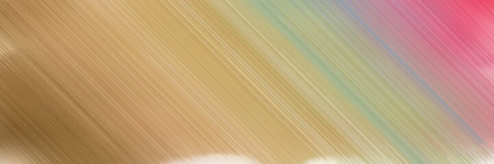Obraz premium abstract colorful horizontal business banner background texture with diagonal lines and dark khaki, moderate red and pastel brown colors and space for text and image
