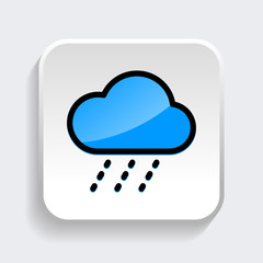 Rain icon. Symbol of Weather icon with trendy flat line style icon for web, logo, app, UI design. isolated on white background. vector illustration eps 10