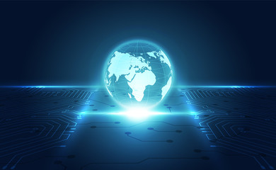 vector digital global technology concept, abstract background