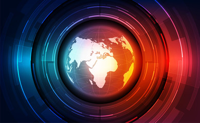 vector digital global technology concept, abstract background