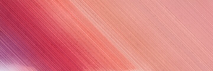 Obraz premium abstract colorful horizontal business banner design with diagonal lines and dark salmon, moderate red and indian red colors and space for text and image