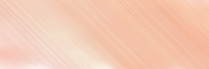 colorful horizontal banner - diagonal lines - design with baby pink, bisque and misty rose colors and space for text and image