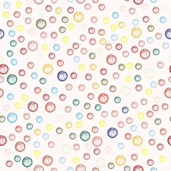 Seamless Pattern with colorful Balls. Scandinavian Style. Vector Illustration