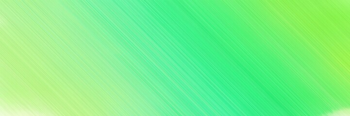 abstract colorful horizontal business banner background with diagonal lines and light green, pastel green and tea green colors and space for text and image