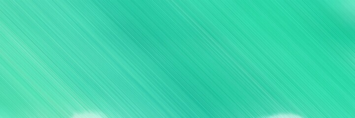 Obraz premium abstract colorful horizontal advertising banner texture with diagonal lines and medium turquoise, medium aqua marine and powder blue colors and space for text and image