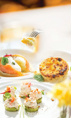 collage of restaurant dishes