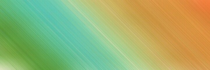 Fototapeta premium diagonal lines web site banner background with dark khaki, medium sea green and peru colors and space for text and image