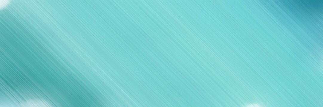 abstract colorful horizontal presentation banner background texture with diagonal lines and sky blue, blue chill and cadet blue colors and space for text and image