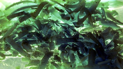Fototapeta na wymiar colored splinters with green texture