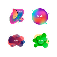 Vibrant dynamic fluid shapes