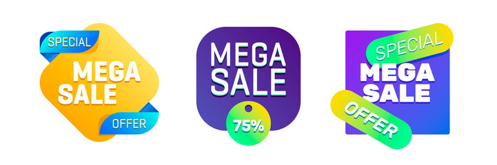 Set of abstract geometric shapes