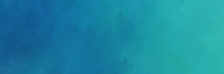 abstract painting background graphic with dark cyan, light sea green and teal colors and space for text or image. can be used as header or banner