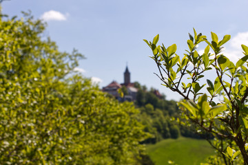 the Leuchtenburg in Thuringia in the summer