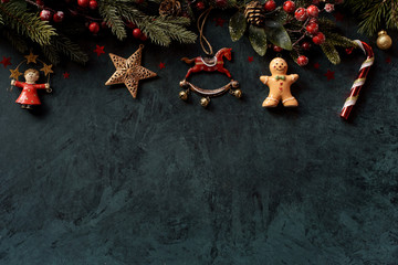 Christmas decor background with place for text