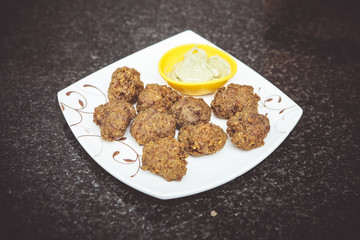 Indian traditional food mutton kaima ball