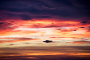 sunset in the sky