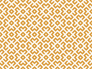 Abstract geometric pattern. A seamless vector background. White and gold ornament. Graphic modern pattern. Simple lattice graphic design