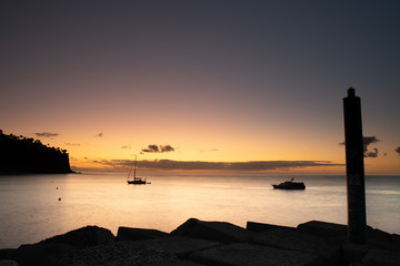 sunset at sea