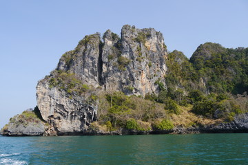 Fototapeta premium Felsen im Meer bei Krabi Aonang
