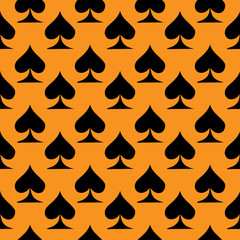 Poker card suit seamless pattern background. Can be used for wallpaper,fabric, web page background, surface texture.Abstract vector backround.