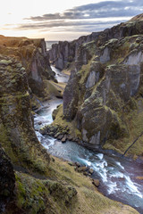 Fjaðrárgljúfur canyon, Iceland.