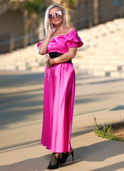 Portrait of adult elegant dress woman.